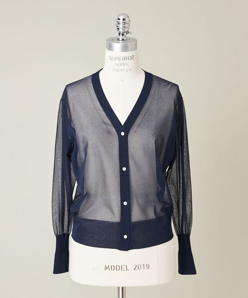 conte＞シアー Vネックカーディガン