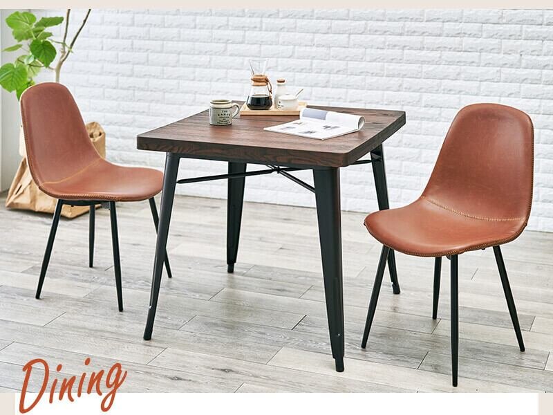 2脚セット】ヴィンテージ調レザーチェアA【ダークブラウン】 | カフェ