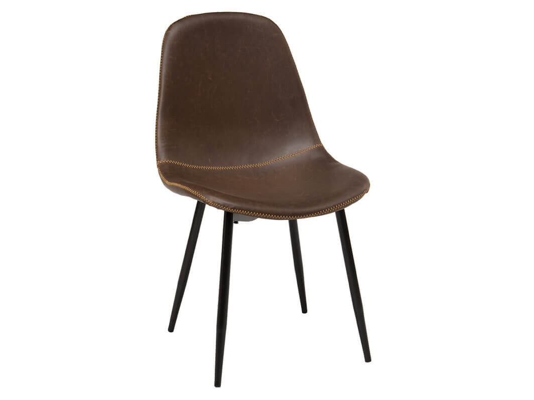 2脚セット】ヴィンテージ調レザーチェアA【ダークブラウン】 | カフェ