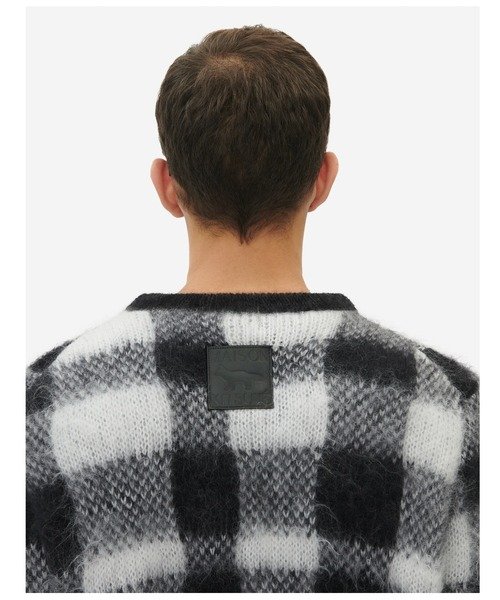 Maison Kitsune（メゾンキツネ）の「BRUSHED MOHAIR CHECK CARDIGAN