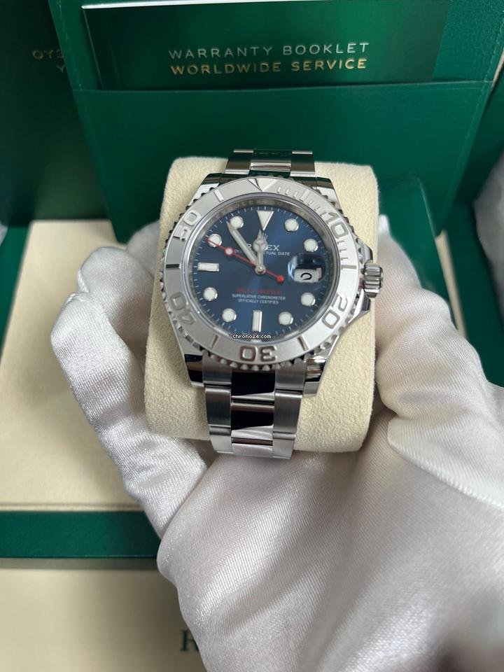 Rolex Yacht-Master 40mm Blue Dial Two-Tone Platinum & Steel for