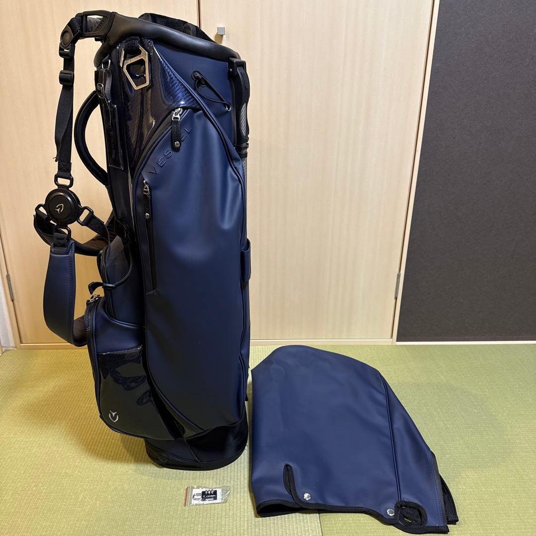 VESSELプレイヤー3.0スタンド 8.5型キャディバッグ ネイビー ベゼル キャディバッグ VESSEL Player 3.0Stand SINGLE 8.5型 スタンド