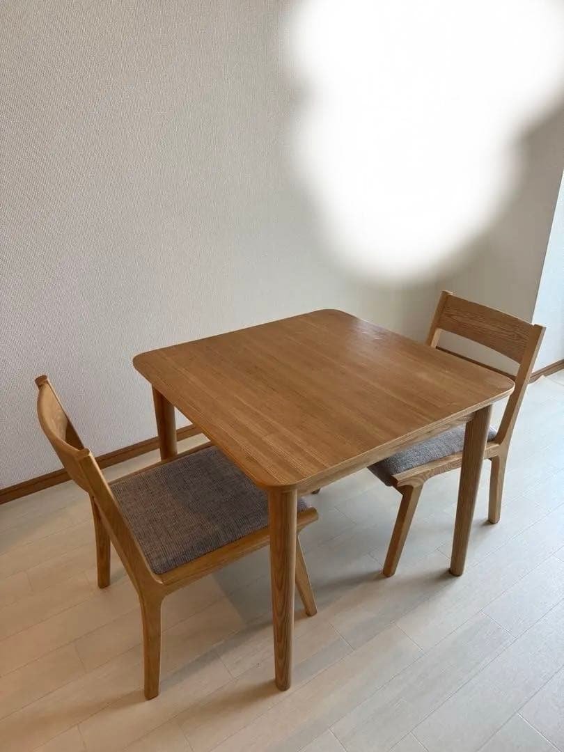 定価49580円　北欧風　天然木 ダイニング3点セット ダイニングテーブル 3点セット ダイニングセット 木製 北欧 ダイニング
